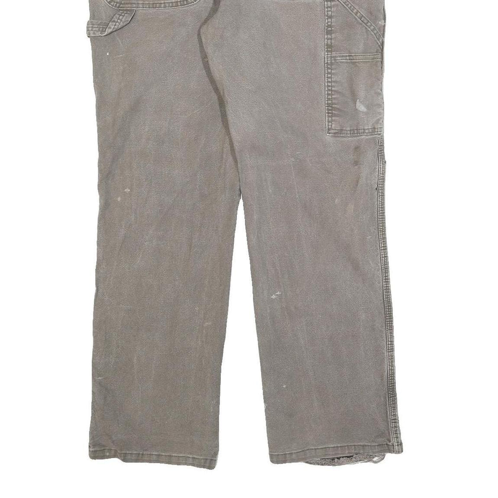DICKIES Mens Jeans Beige Relaxed Loose Denim W36 L32 Workwear Carpenter Utility