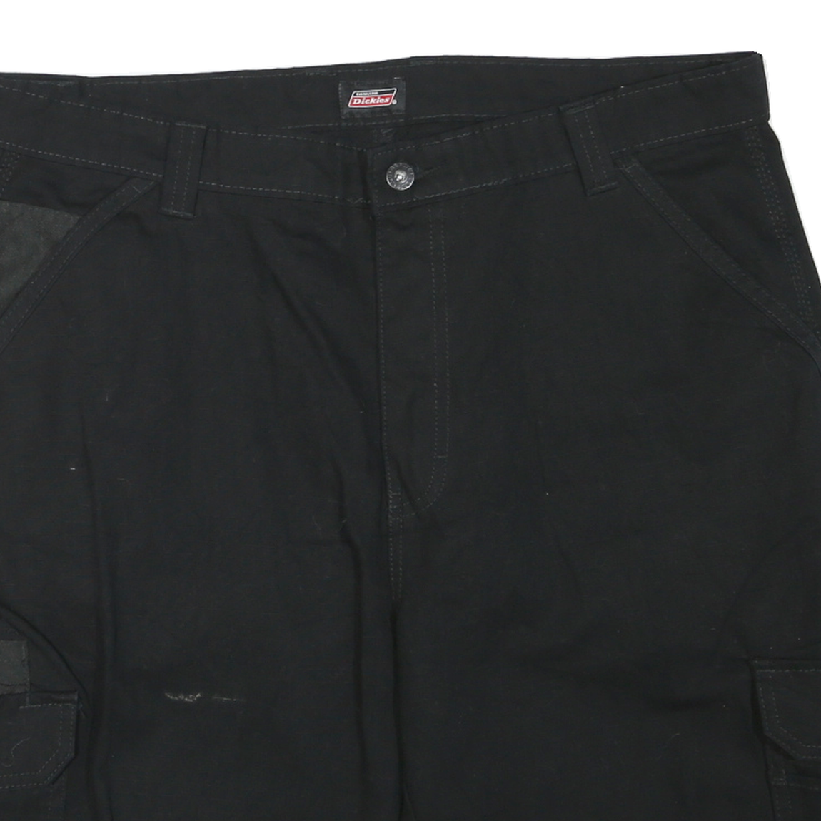 DICKIES Mens Black Cargo Shorts XL W36 Workwear Durable Polyester