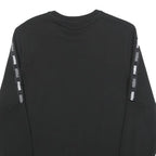 PUMA Mens Black Cotton Blend Crew Neck Sweatshirt S Logo Tape Shoulder