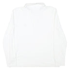 NAUTICA Mens White Long Sleeve Classic Fit Cotton Blend Polo Shirt L