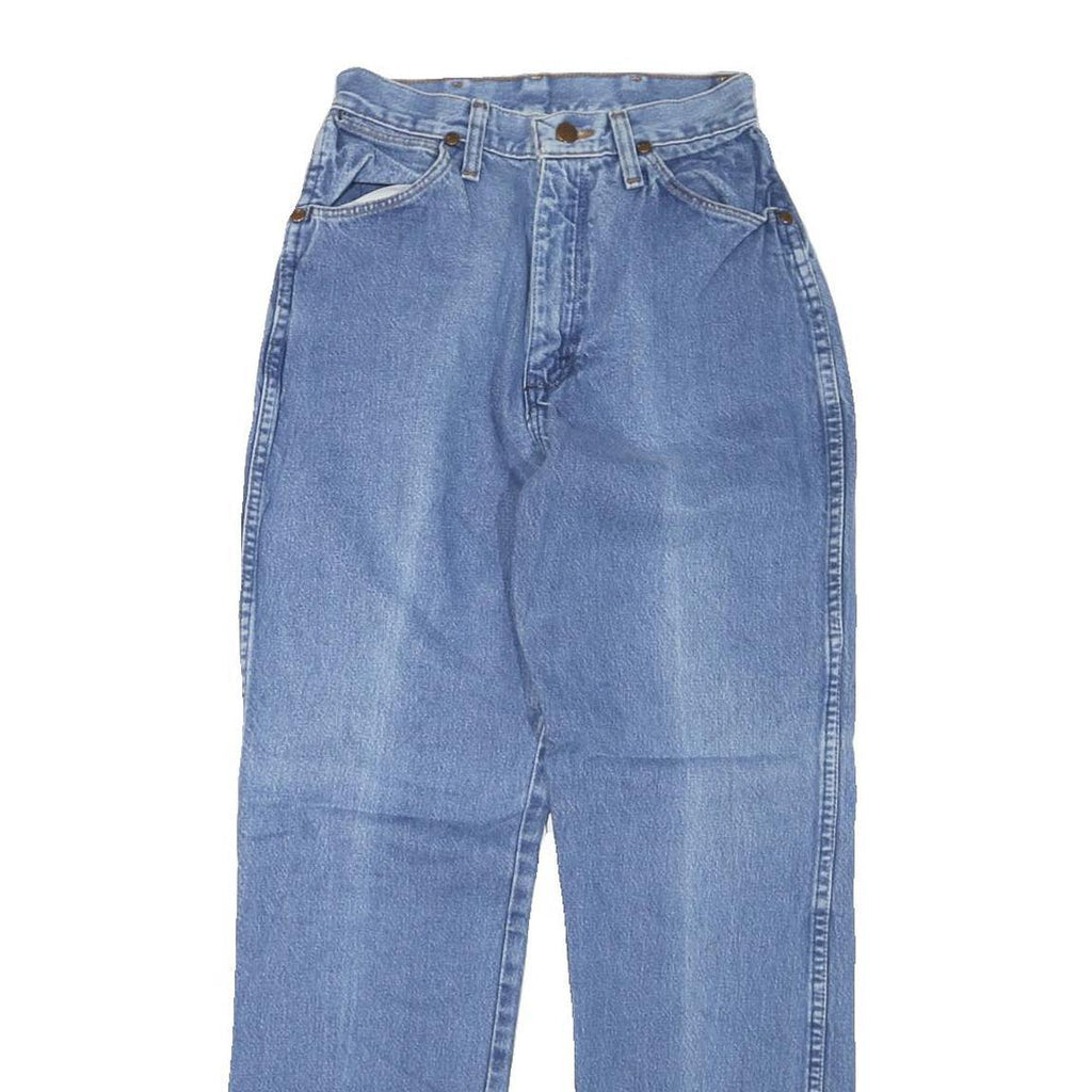 WRANGLER Womens Regular Fit Blue Denim Jeans W25 L30 Classic Zip Closure