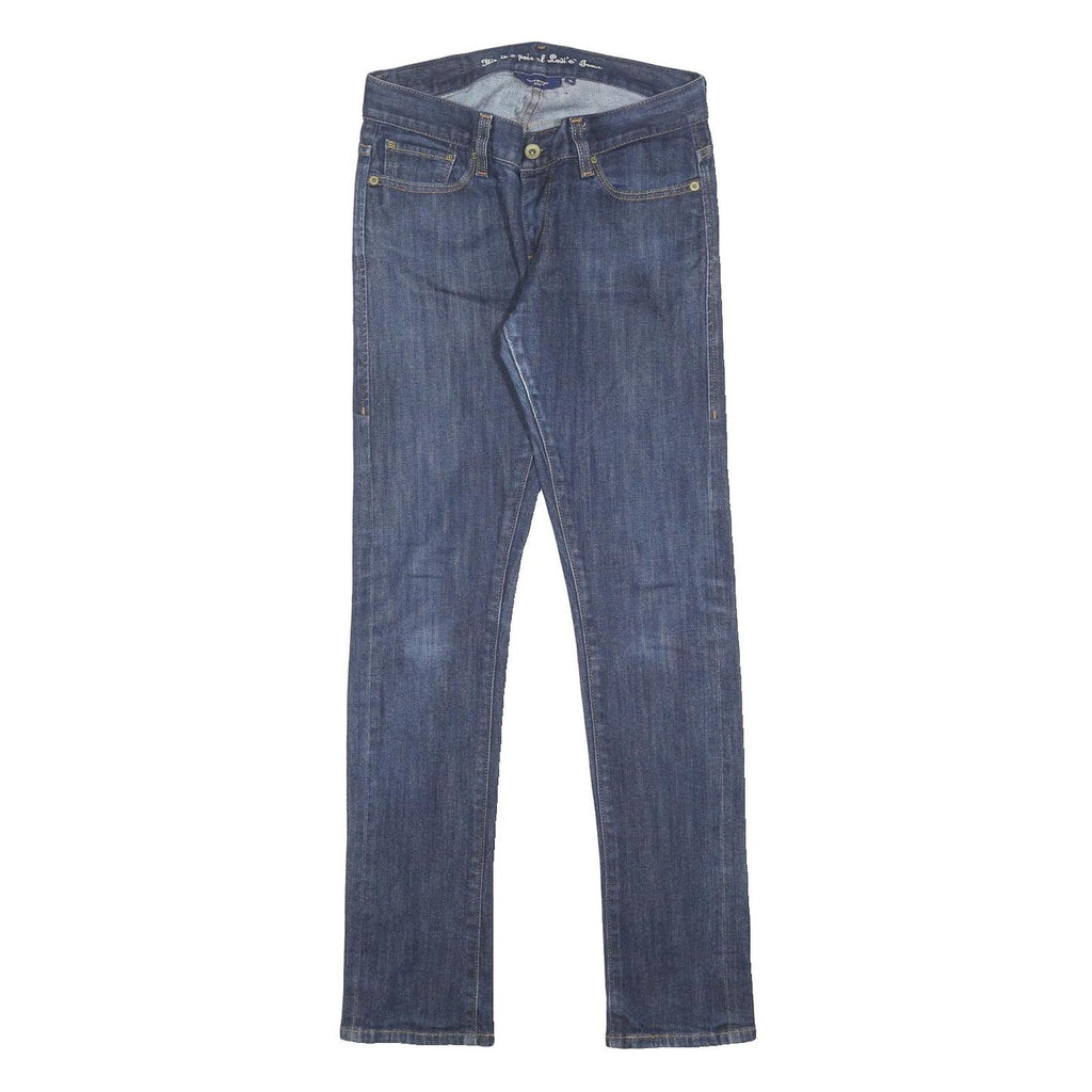 LEVI'S Womens Slim Fit Jeans Blue Denim W26 L30 523 Cotton Blend Zip
