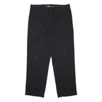 DICKIES Mens Cotton Blend Black Regular Fit Straight Leg Trousers W36 L30