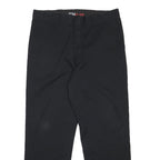DICKIES Mens Cotton Blend Black Regular Fit Straight Leg Trousers W36 L30