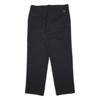 DICKIES Mens Cotton Blend Black Regular Fit Straight Leg Trousers W36 L30