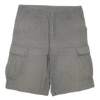 CARHARTT Mens Grey Cargo Shorts L W36 Checked Pattern Workwear Casual