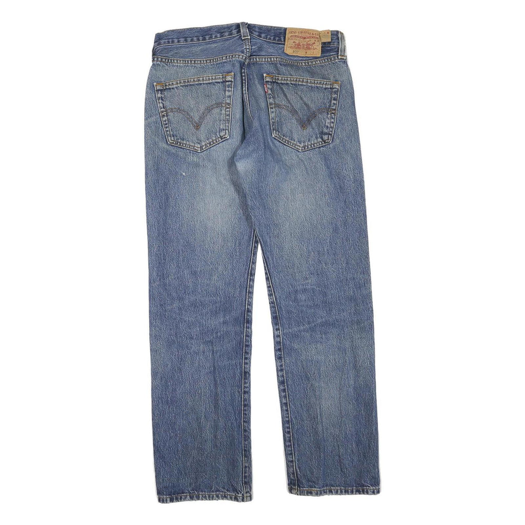 LEVI'S 501 Mens Jeans Blue Regular Straight Denim Medium W32 L30 Classic Fit