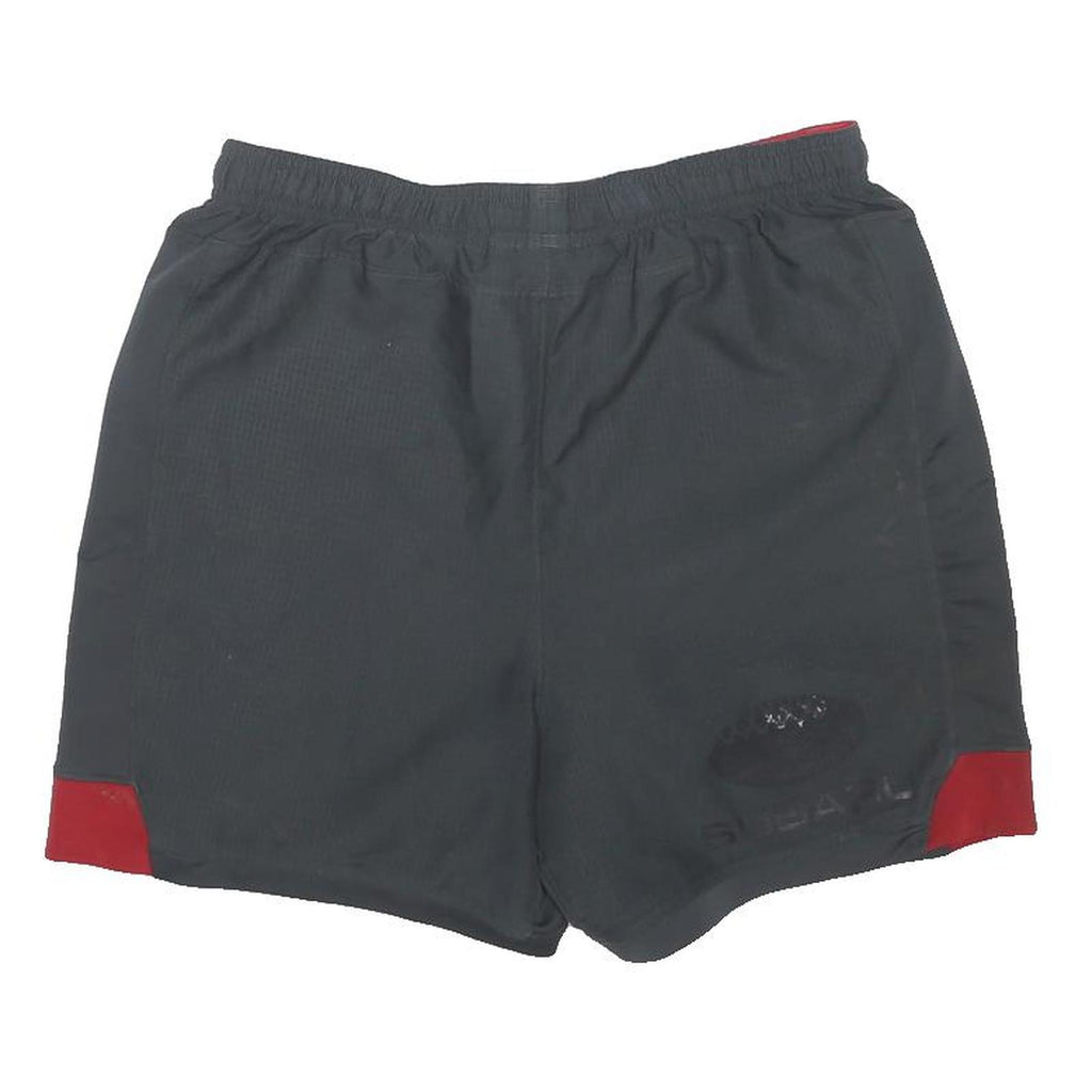UNDER ARMOUR Boys Shorts Black & Red Sports XL W32 Polyester Blend Athletic