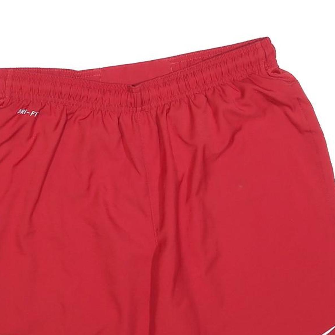 NIKE Mens Shorts Red Portugal Crest Casual L W30 Polyester Blend