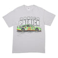 DELTA Mens White Danica Patrick Graphic T-Shirt M Short Sleeve Crew Neck Racing