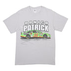 DELTA Mens White Danica Patrick Graphic T-Shirt M Short Sleeve Crew Neck Racing