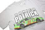 DELTA Mens White Danica Patrick Graphic T-Shirt M Short Sleeve Crew Neck Racing
