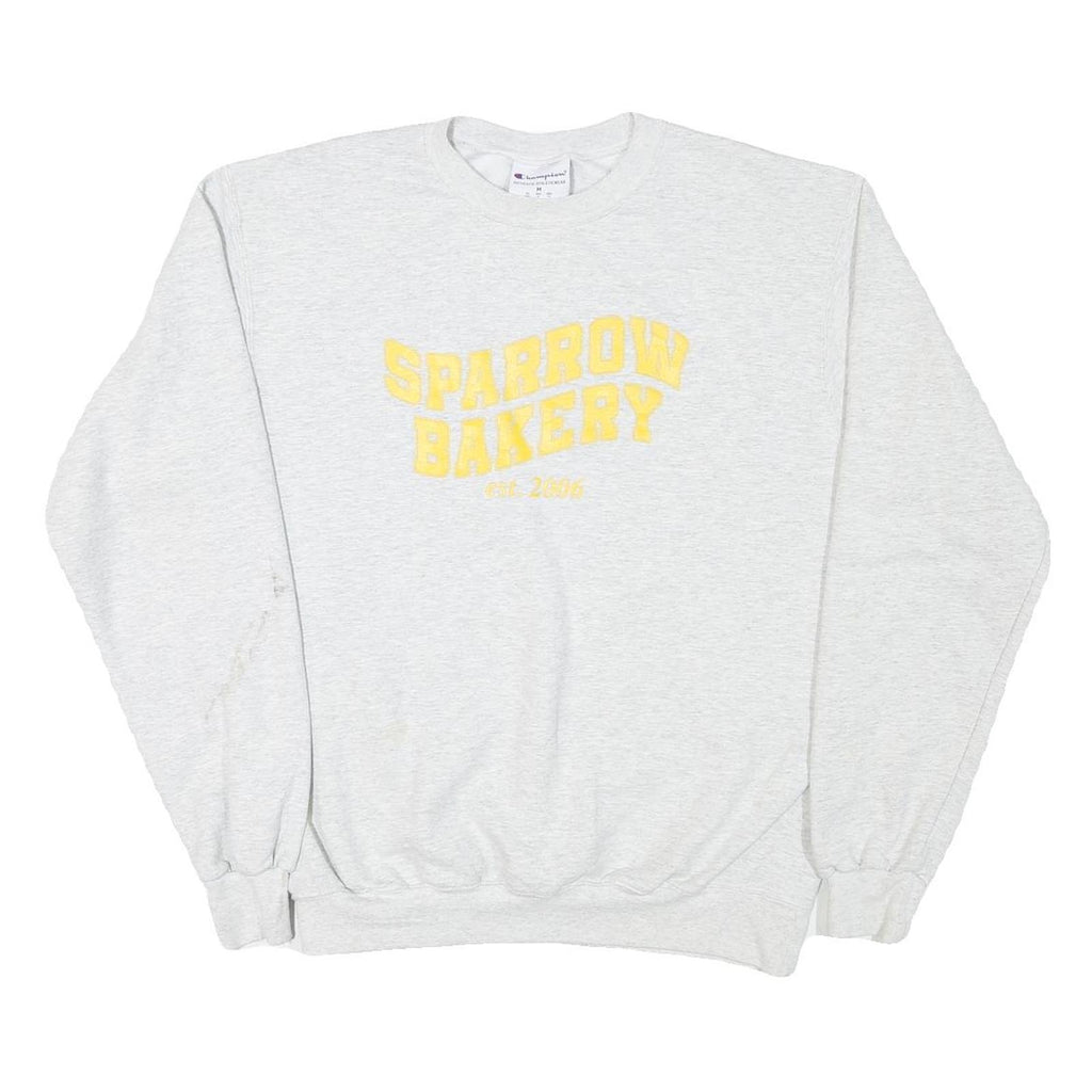 CHAMPION Mens Grey Sparrow Bakery Crew Neck M Cotton Blend Sweatshirt Casual