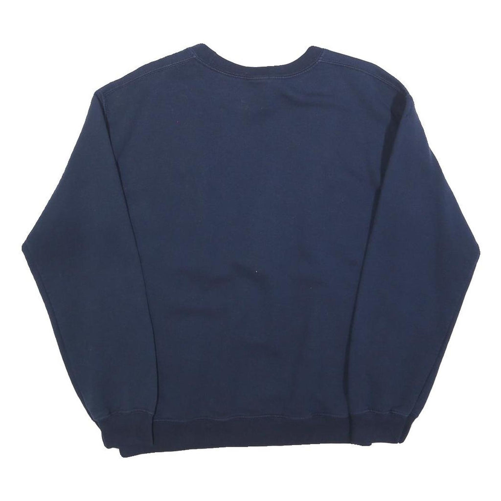 GILDAN Mens Navy Blue Hail Crew Neck Sweatshirt S Casual Cotton Blend