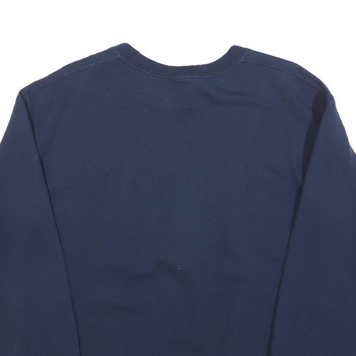 GILDAN Mens Navy Blue Hail Crew Neck Sweatshirt S Casual Cotton Blend