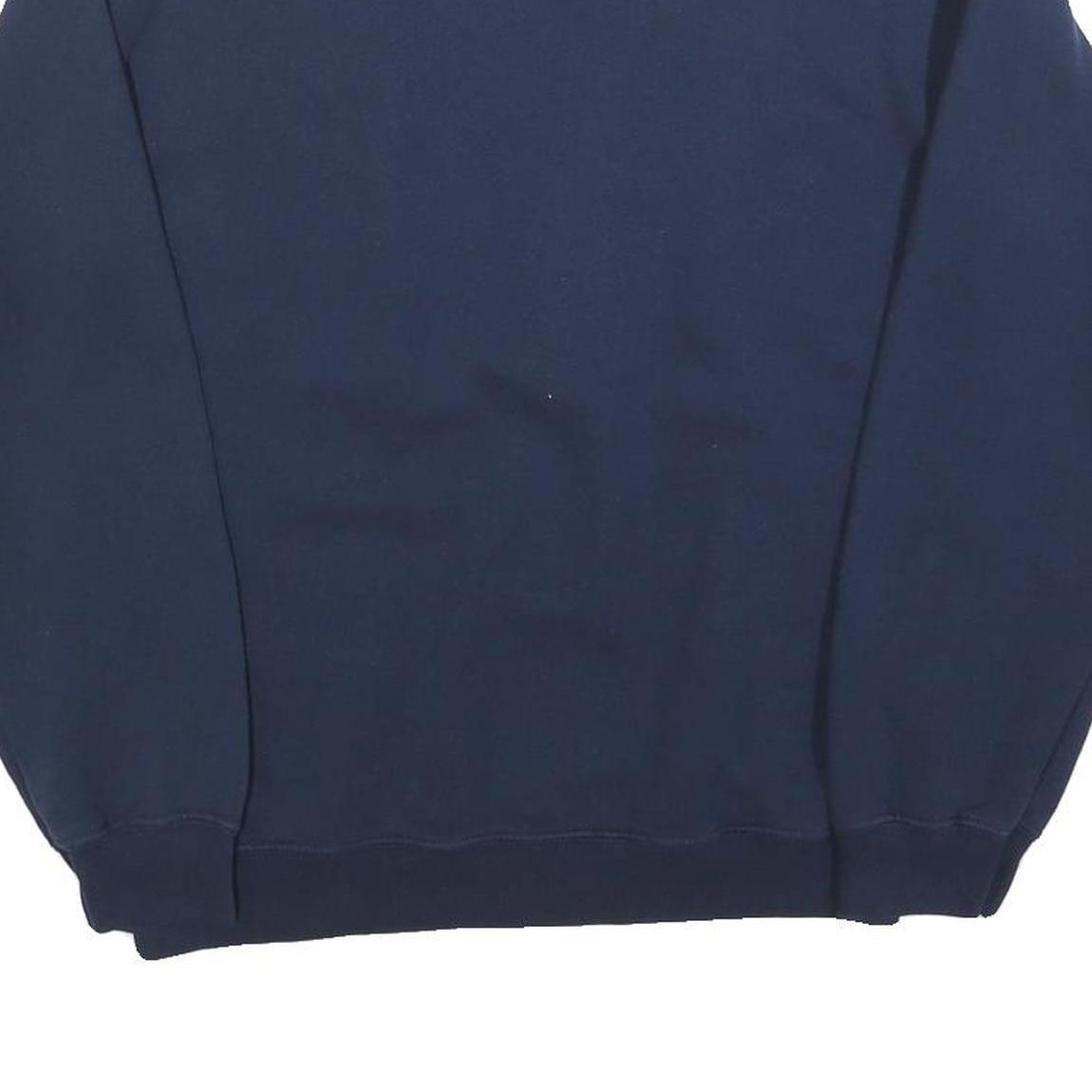 GILDAN Mens Navy Blue Hail Crew Neck Sweatshirt S Casual Cotton Blend