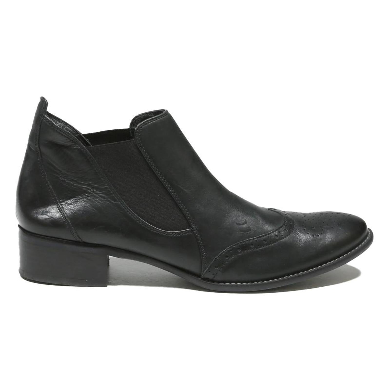PAUL GREEN Womens Chelsea Boots Black Leather UK 7.5 Stylish Comfortable