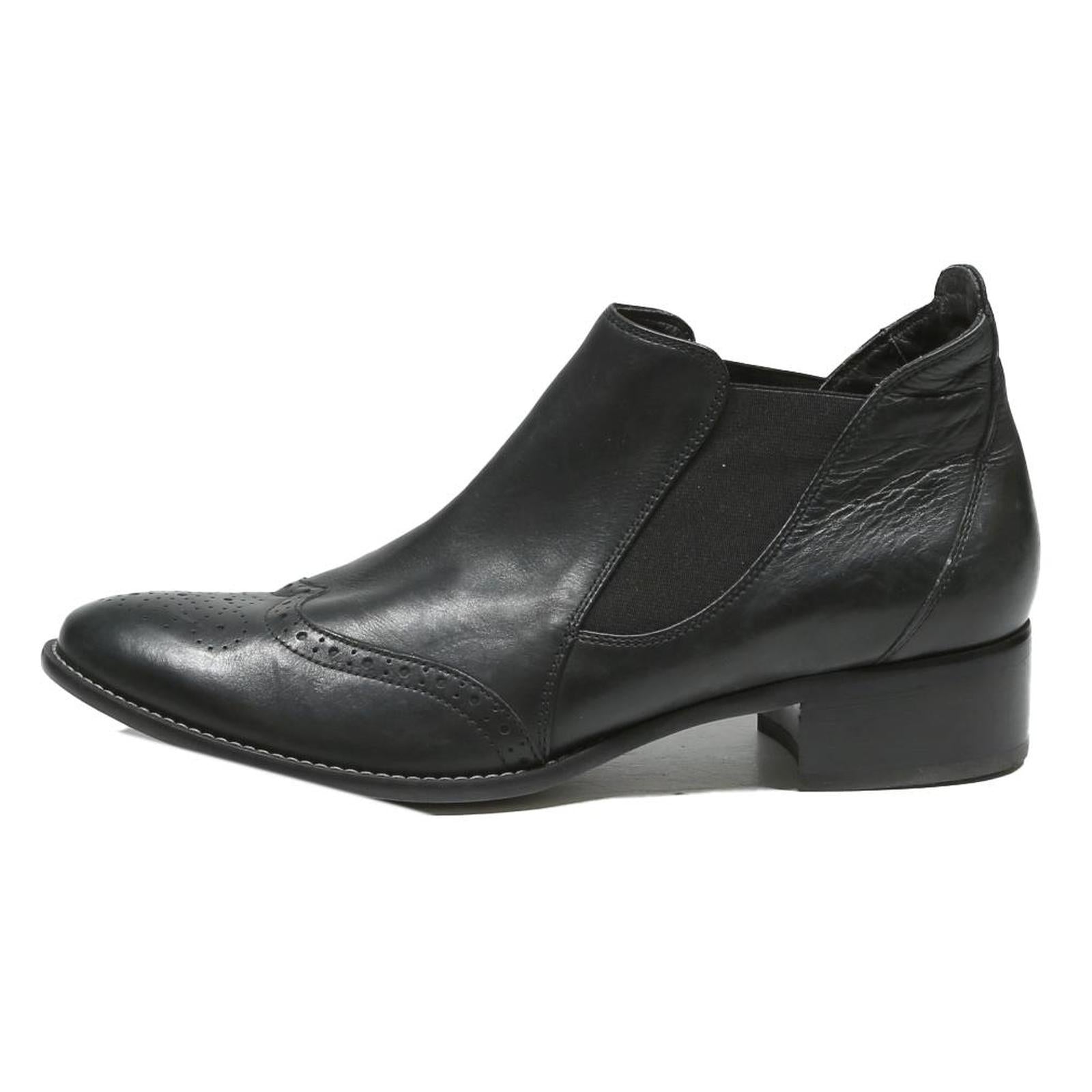 PAUL GREEN Womens Chelsea Boots Black Leather UK 7.5 Stylish Comfortable