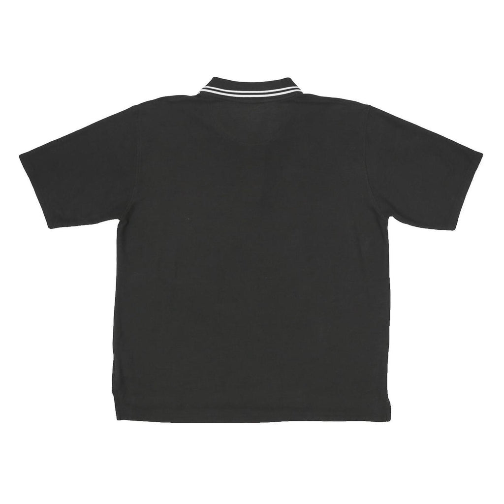 UMBRO Mens Black Polo Shirt Short Sleeve Plain 2XL Cotton Blend Regular Fit