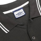 UMBRO Mens Black Polo Shirt Short Sleeve Plain 2XL Cotton Blend Regular Fit