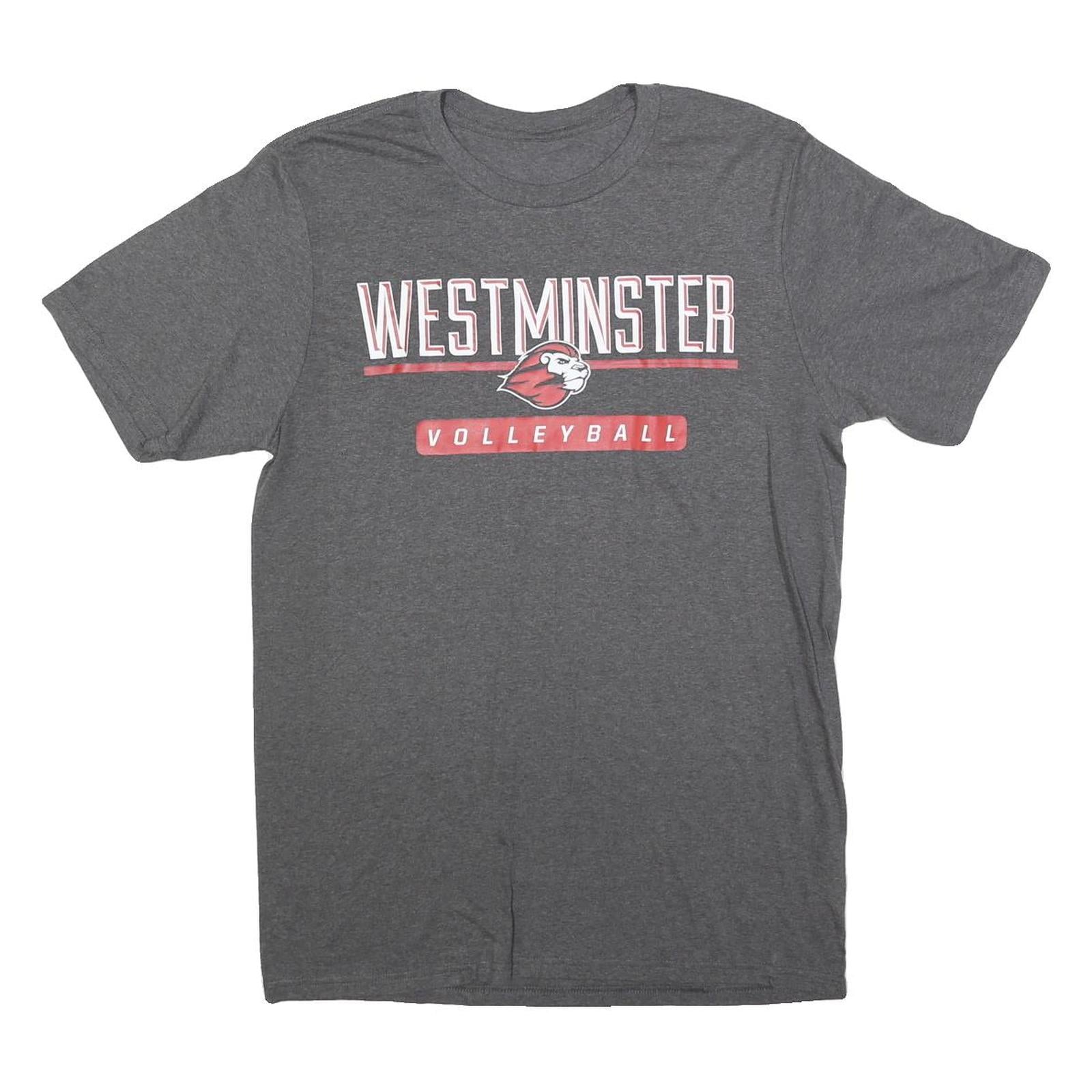 Mens Grey Westminster Volleyball Short Sleeve Crew Neck Casual T-Shirt M