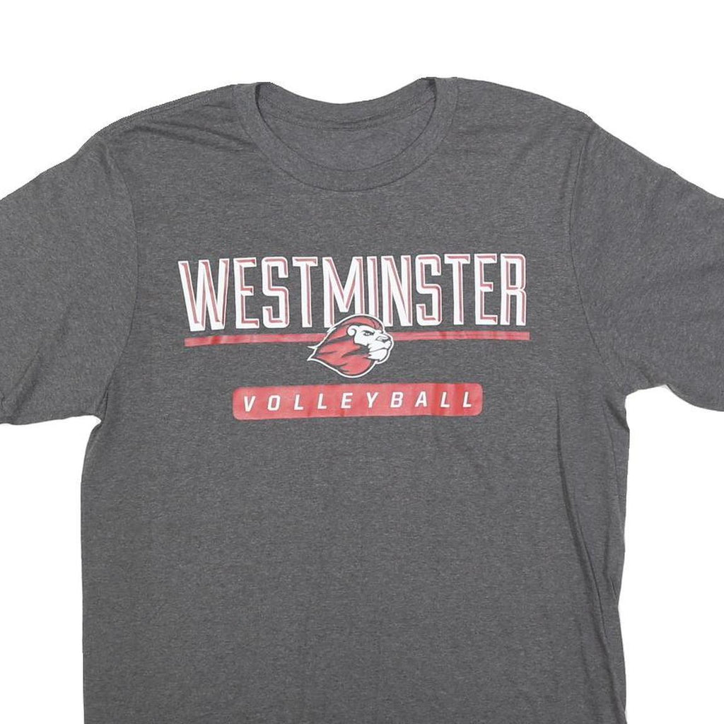 Mens Grey Westminster Volleyball Short Sleeve Crew Neck Casual T-Shirt M