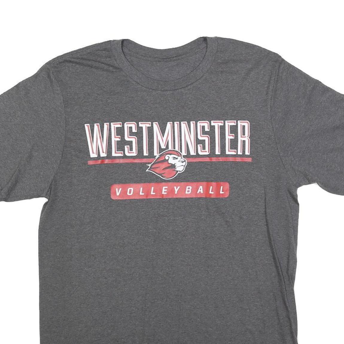 Mens Grey Westminster Volleyball Short Sleeve Crew Neck Casual T-Shirt M