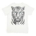 DOM Womens White Tiger Graphic Print T-Shirt M Short Sleeve Round Neck