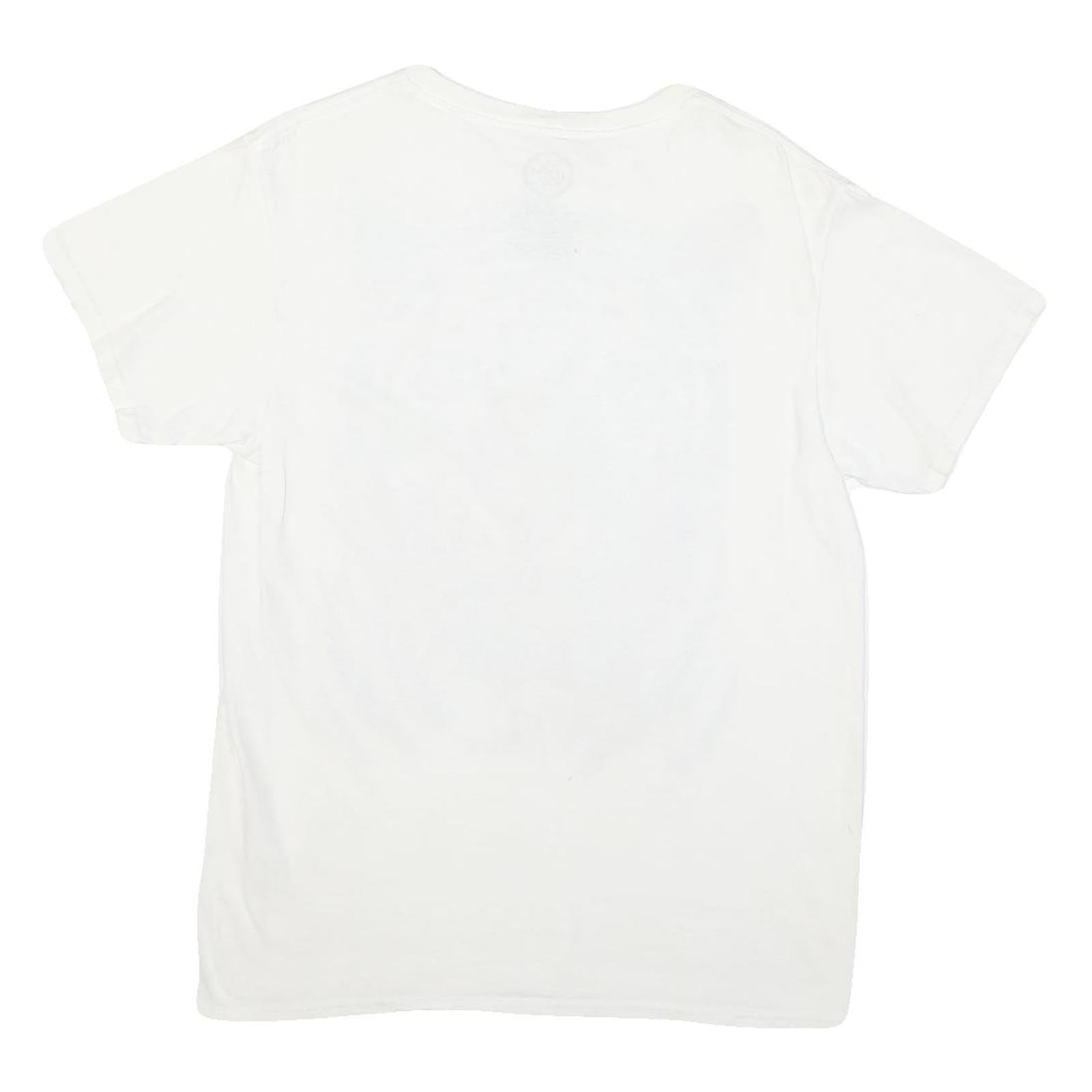 DOM Womens White Tiger Graphic Print T-Shirt M Short Sleeve Round Neck