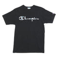 CHAMPION Mens Black Crew Neck Graphic T-Shirt L Cotton Blend Short Sleeve