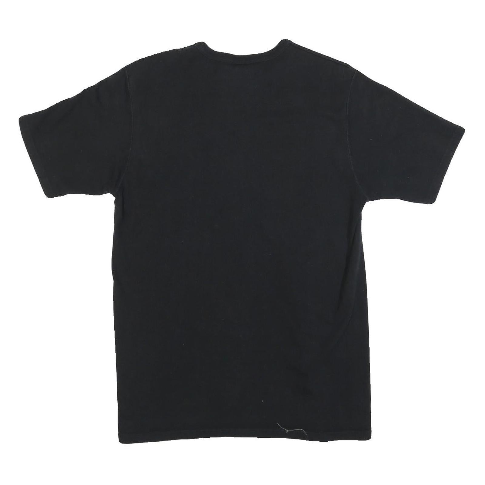 CHAMPION Mens Black Crew Neck Graphic T-Shirt L Cotton Blend Short Sleeve