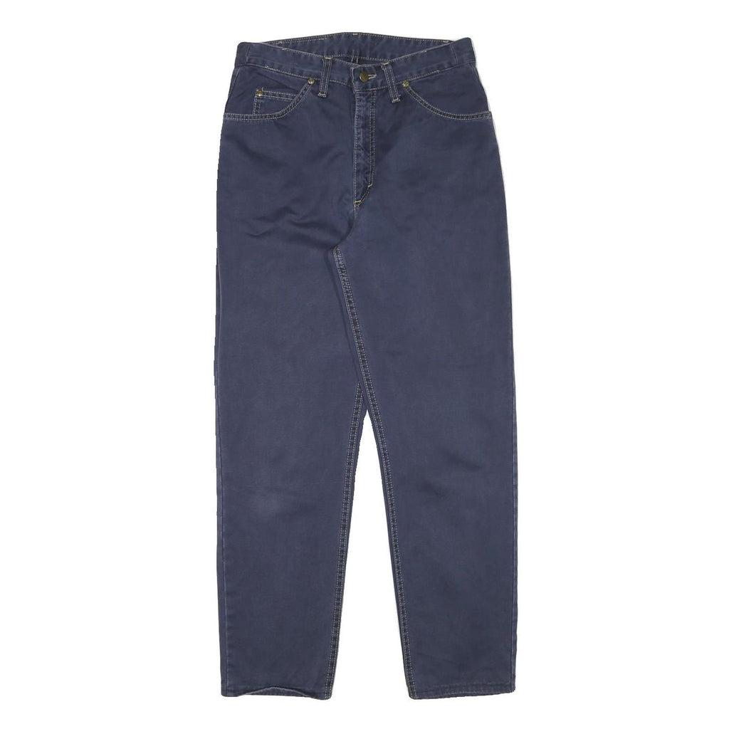 LEE Mens Relaxed Blue Cotton Blend Zip Trousers W28 L27 Casual Comfort