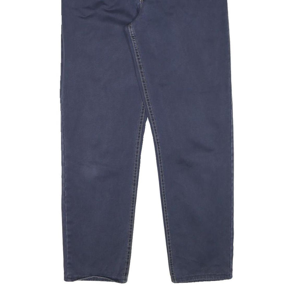 LEE Mens Relaxed Blue Cotton Blend Zip Trousers W28 L27 Casual Comfort