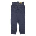 LEE Mens Relaxed Blue Cotton Blend Zip Trousers W28 L27 Casual Comfort