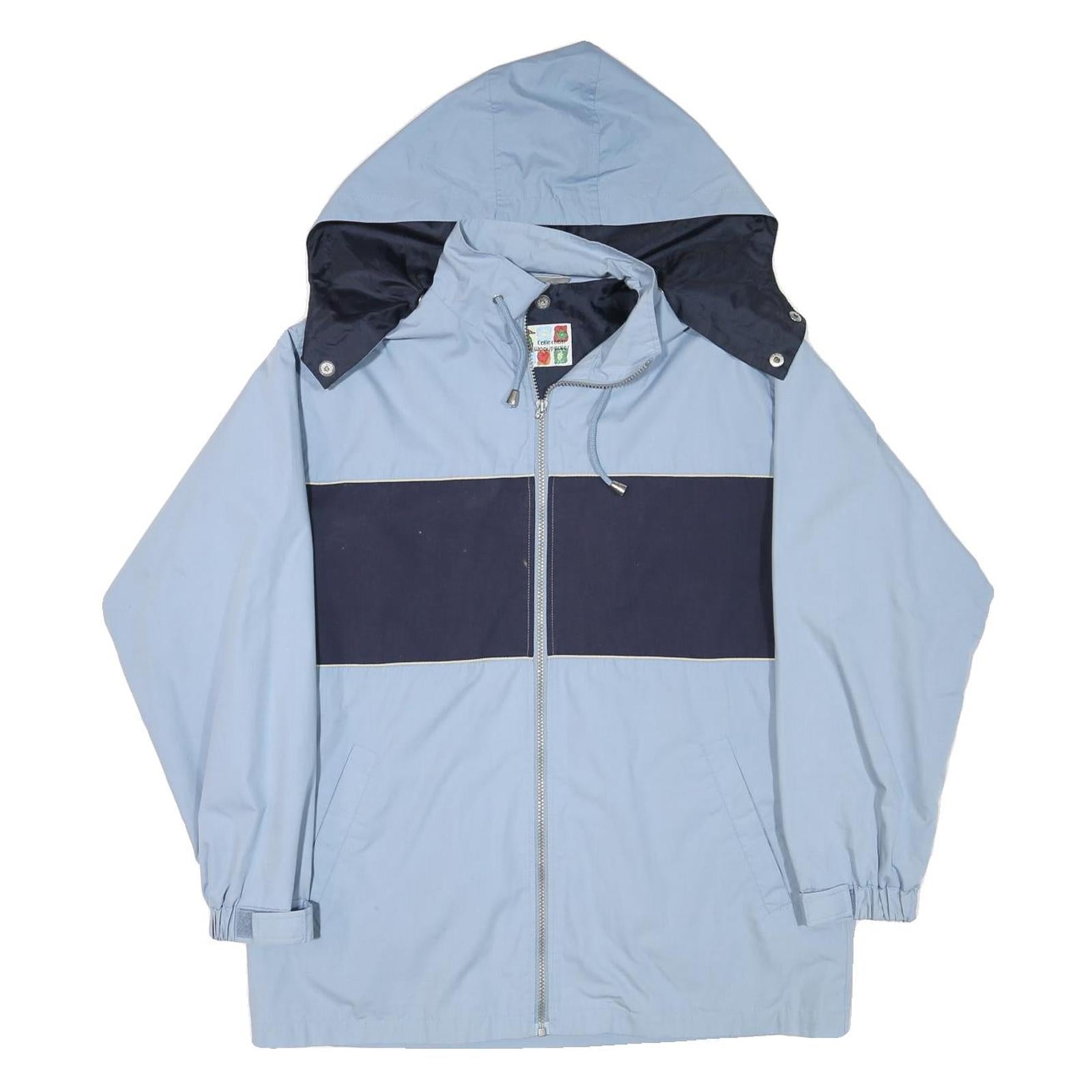 COLLECTION WOODPECKER Mens Blue & Navy Zip Jacket L Polyester Blend Casual