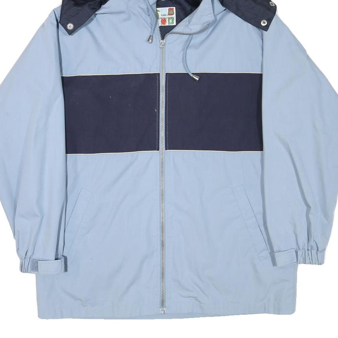 COLLECTION WOODPECKER Mens Blue & Navy Zip Jacket L Polyester Blend Casual