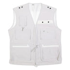 PICTURE CITY Mens Light Grey Cotton Blend Workwear Jacket L Woven Plain Utility