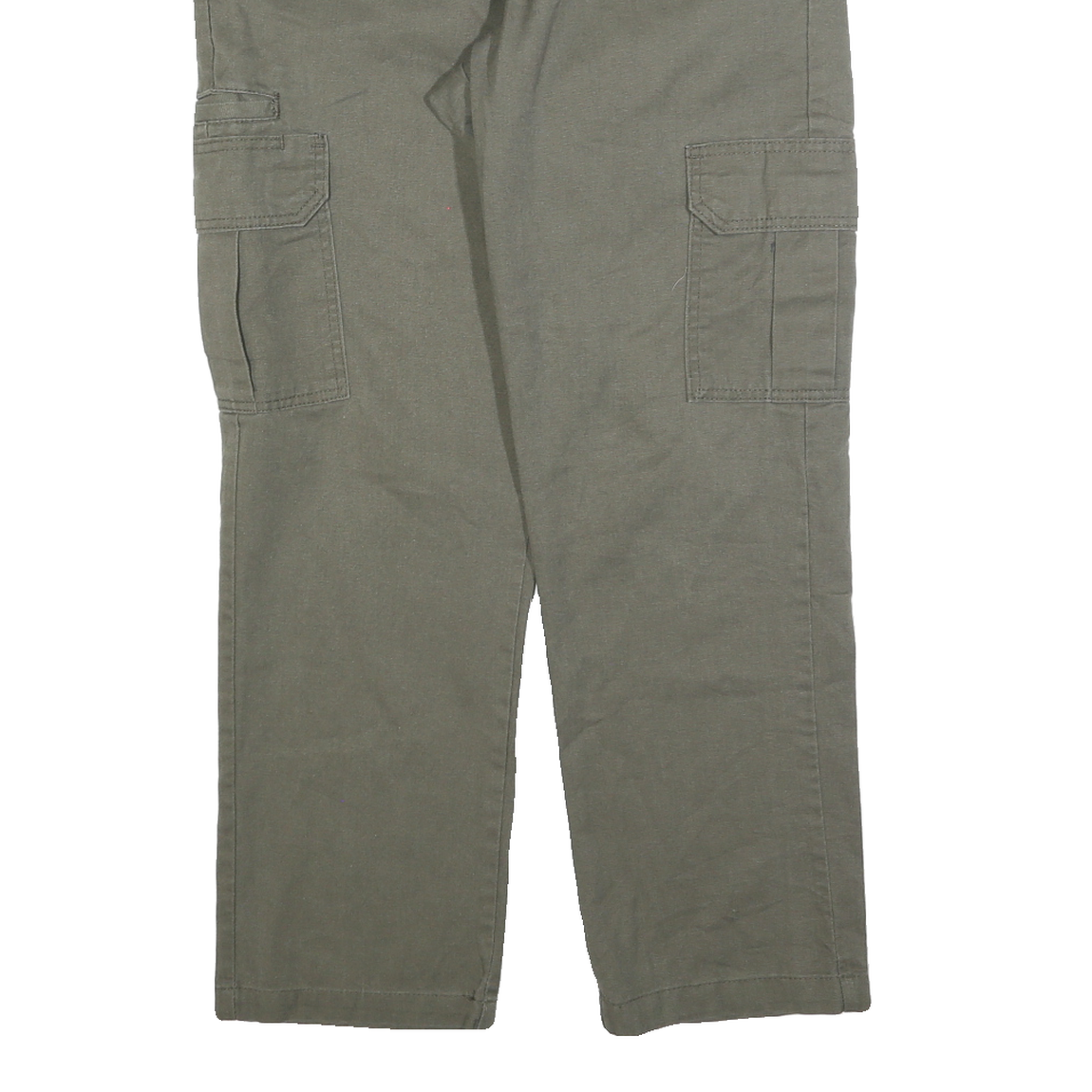 DICKIES Mens Regular Fit Cotton Blend Green Cargo Trousers W33 L30 Workwear