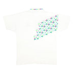 LOTTO Mens White Polo Shirt L Cotton Short Sleeve Geometric Pattern