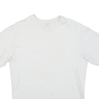 REISS Mens White T-Shirt S Short Sleeve Crew Neck Plain Cotton Blend Casual