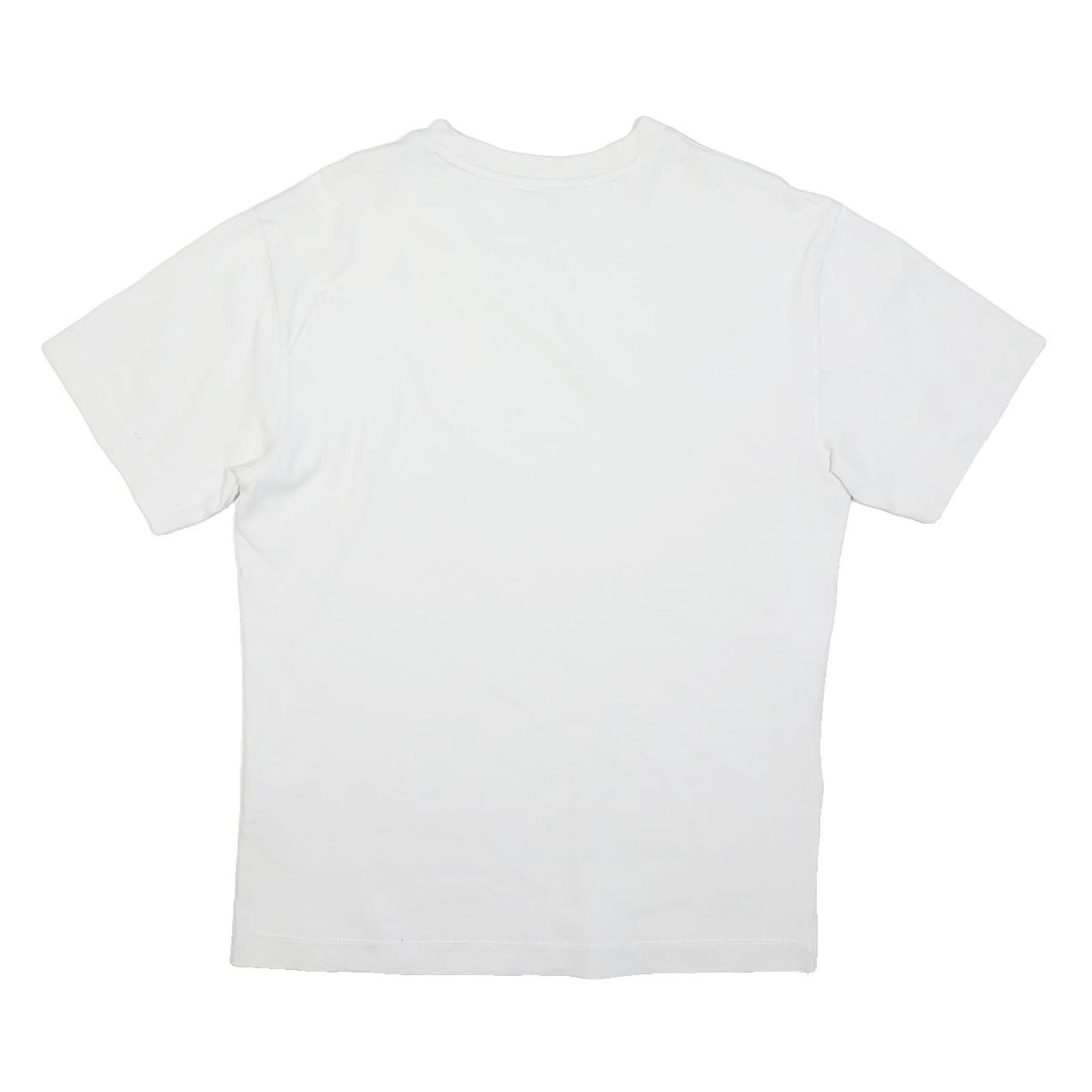 REISS Mens White T-Shirt S Short Sleeve Crew Neck Plain Cotton Blend Casual