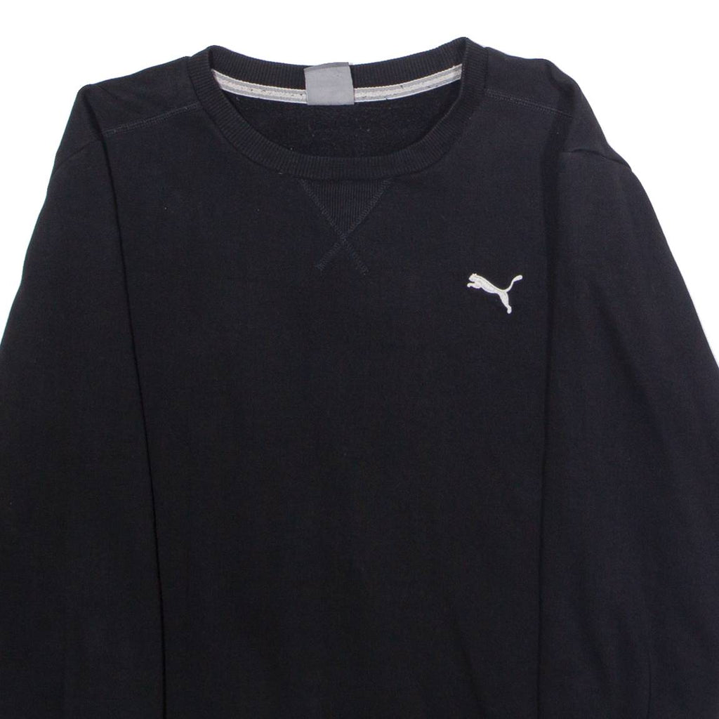 PUMA Mens Sweatshirt Black Crew Neck S