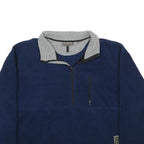 TIMBERLAND Mens Blue Navy Plain Polyester Pullover Jumper 2XL Casual Outdoor