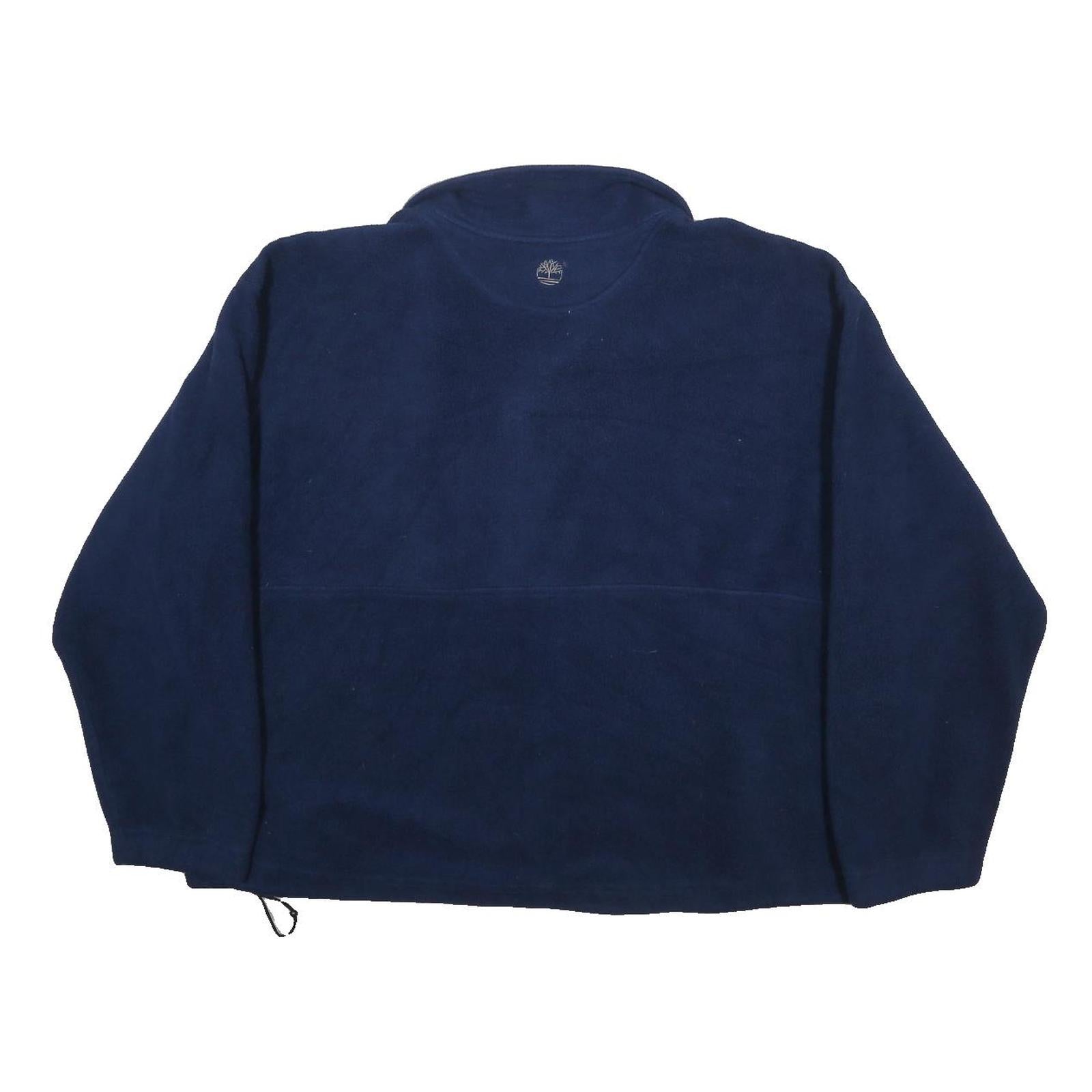 TIMBERLAND Mens Blue Navy Plain Polyester Pullover Jumper 2XL Casual Outdoor