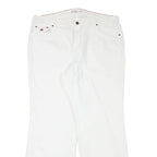 TOMMY HILFIGER Womens Relaxed White Cotton Blend Jeans W38 L31 Zip Pocket