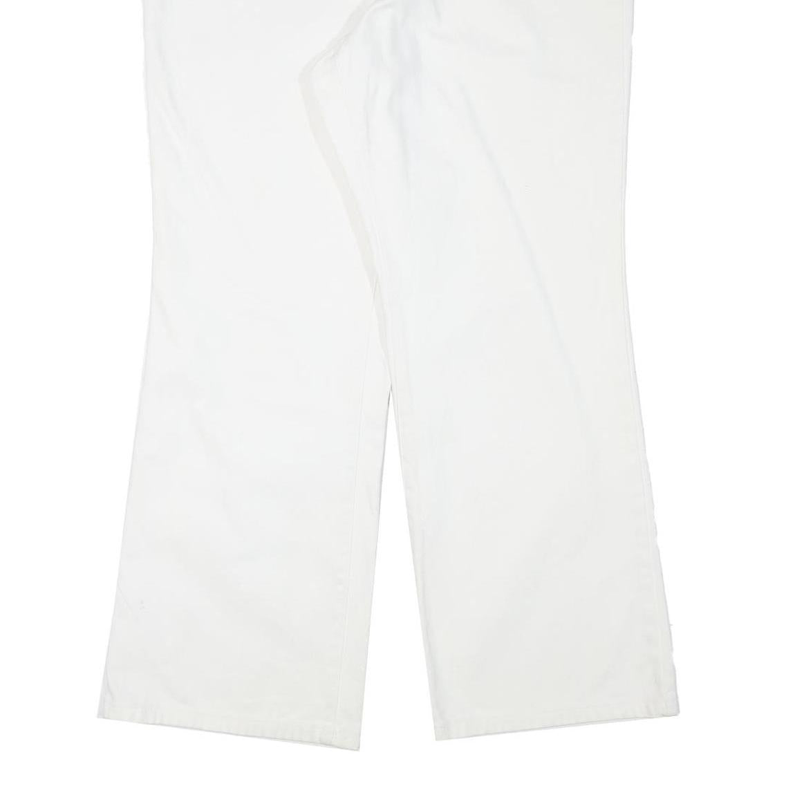 TOMMY HILFIGER Womens Relaxed White Cotton Blend Jeans W38 L31 Zip Pocket