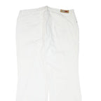 TOMMY HILFIGER Womens Relaxed White Cotton Blend Jeans W38 L31 Zip Pocket