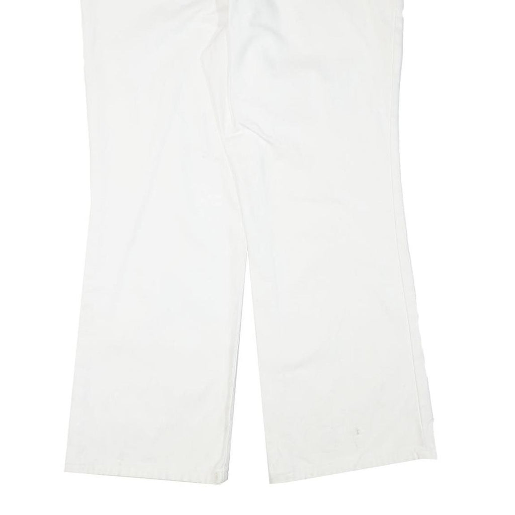 TOMMY HILFIGER Womens Relaxed White Cotton Blend Jeans W38 L31 Zip Pocket