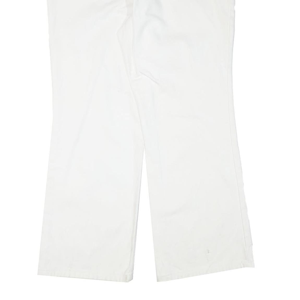 TOMMY HILFIGER Womens Relaxed White Cotton Blend Jeans W38 L31 Zip Pocket