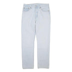 LEVI'S 501 Mens Jeans Blue Regular Straight Denim Light W32 L42 Classic Button
